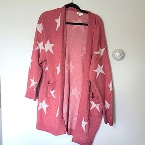 Muted orange long cardigan